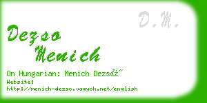 dezso menich business card